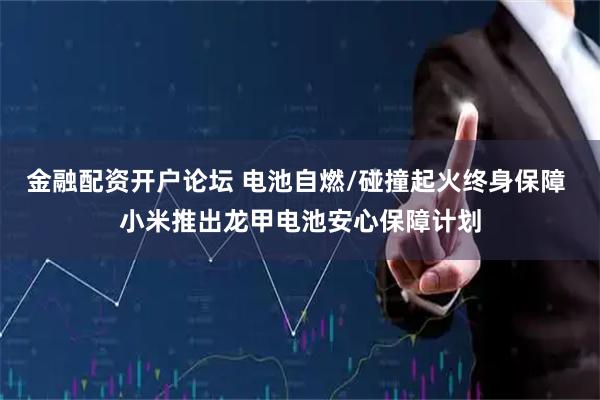 金融配资开户论坛 电池自燃/碰撞起火终身保障 小米推出龙甲电池安心保障计划